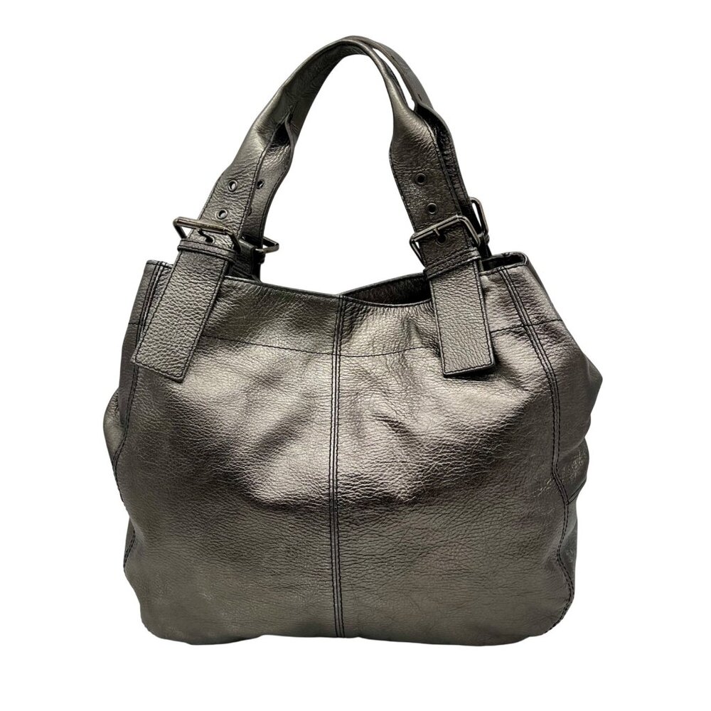 Maurizio Taiuti Grey Leather Handbag